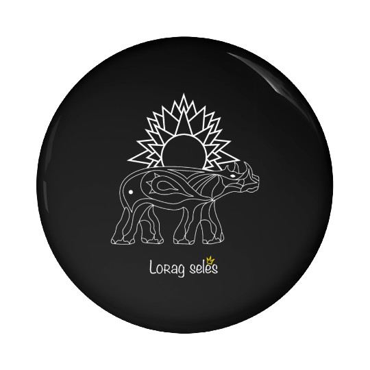 Interstellar rhinoceros Pin Buttons