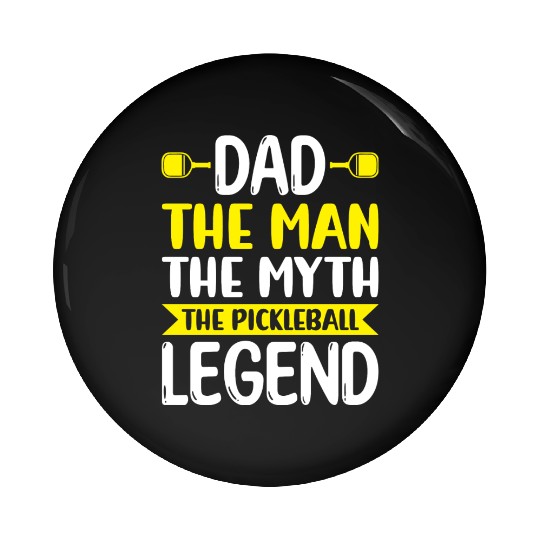 Pickleball Dad Funny Pin Buttons