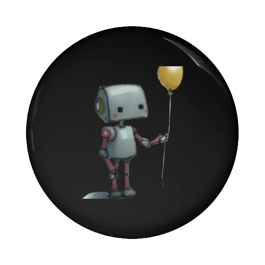 Sad Robot Pin Buttons