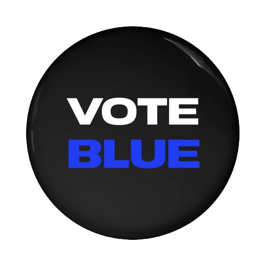USA Election Vote Blue Minimalist Pin Buttons