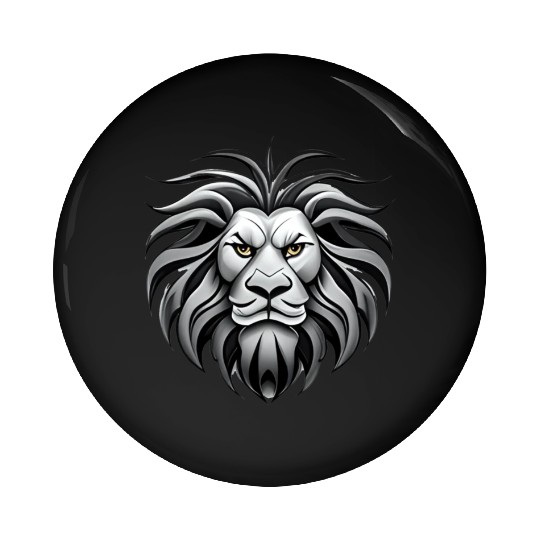 Angry Lion Pin Buttons