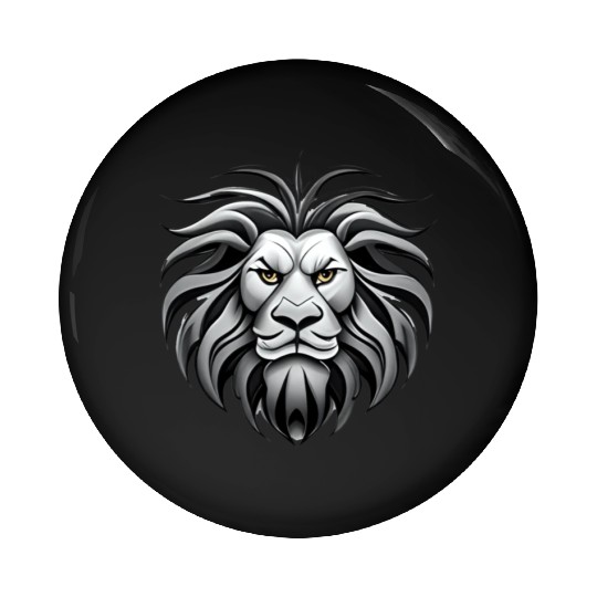 Angry Lion Pin Buttons