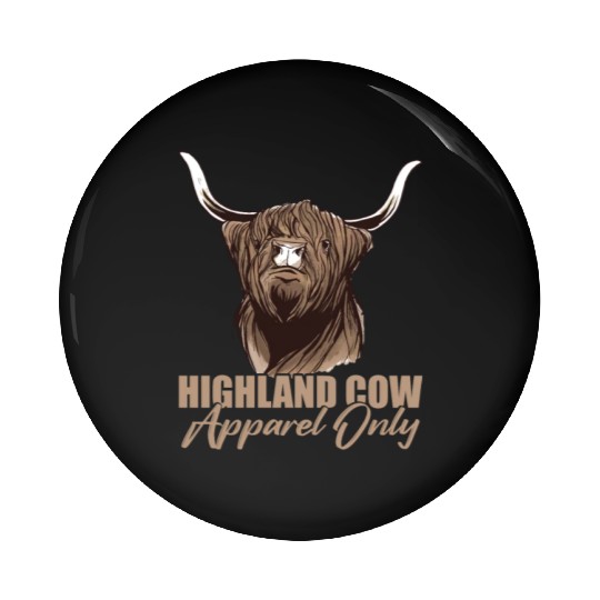 Highland Cow Apparel Only Pin Buttons
