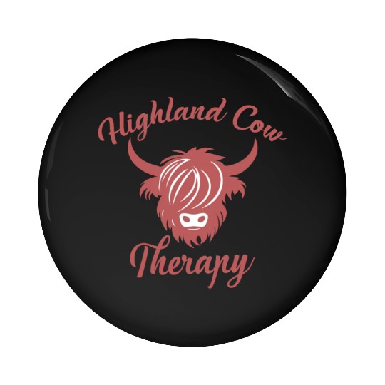 Highland Cow Therapy Pin Buttons