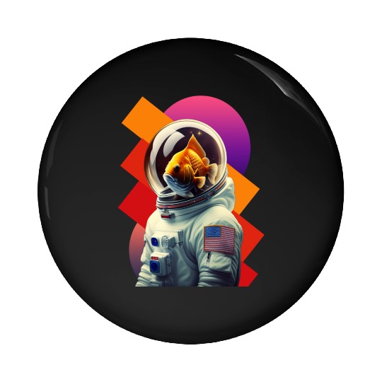 First Adventure with the Brave Goldfish Astronauts Pin Buttons
