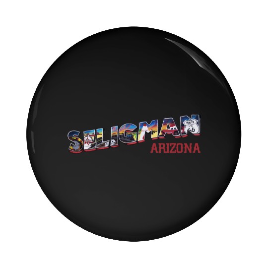 City of Seligman in Arizonna, US Route 66 Pin Buttons