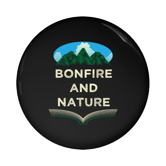 Bonfire and Nature Camping Wildlife Camper Outdoor Pin Buttons