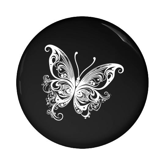 Lines And Points Style Butterfly Drawing Pin Buttons
