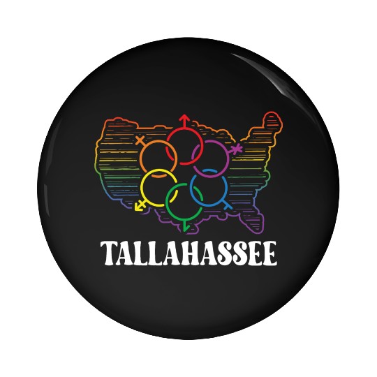 Tallahassee Pride Month Pride Flag LGBT Community Pin Buttons
