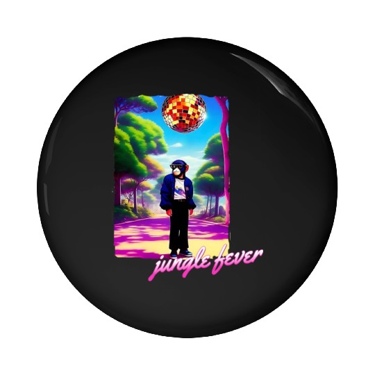 Jungle Fever Chimpanzee Disco Anime 90's Pin Buttons