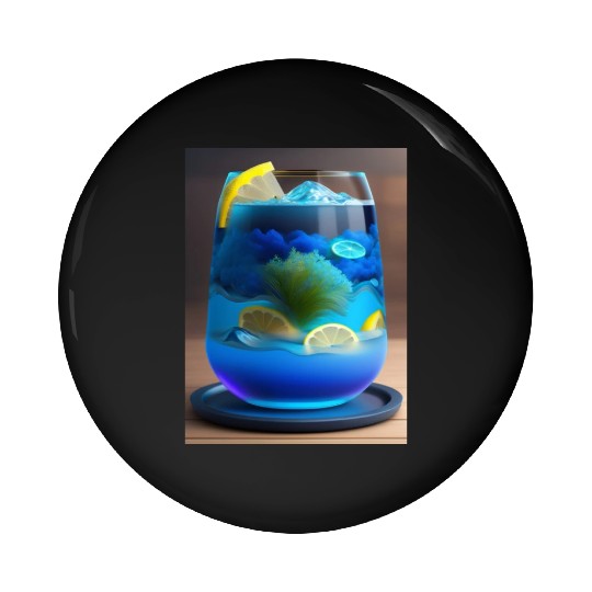 Electric Blue Lemonade Pin Buttons