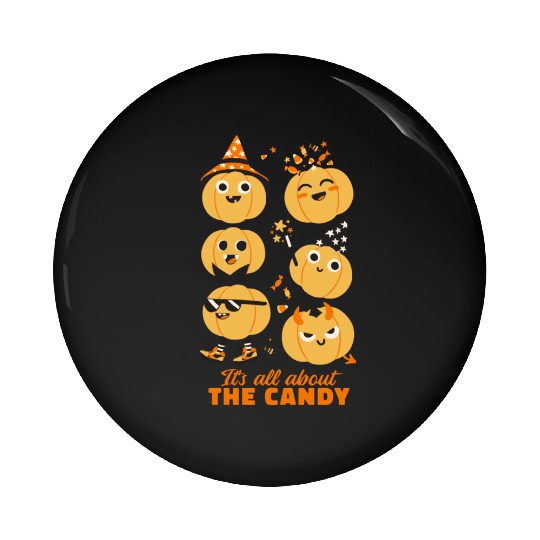 Halloween Pumpkin Cute Kids Candy Pin Buttons