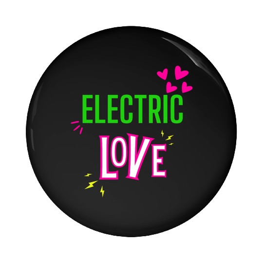 Electric Love in Neon Colors: Romance and Fun! Pin Buttons