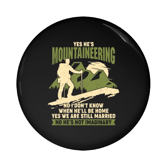 Mountaineering Mountaineer Wife Couple Gift Pin Buttons