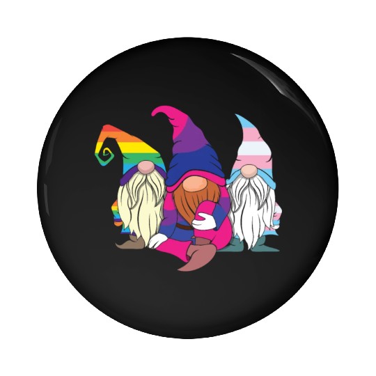 Gnomes Elf LGBTQ Rainbow LGBT Pride Month Pin Buttons