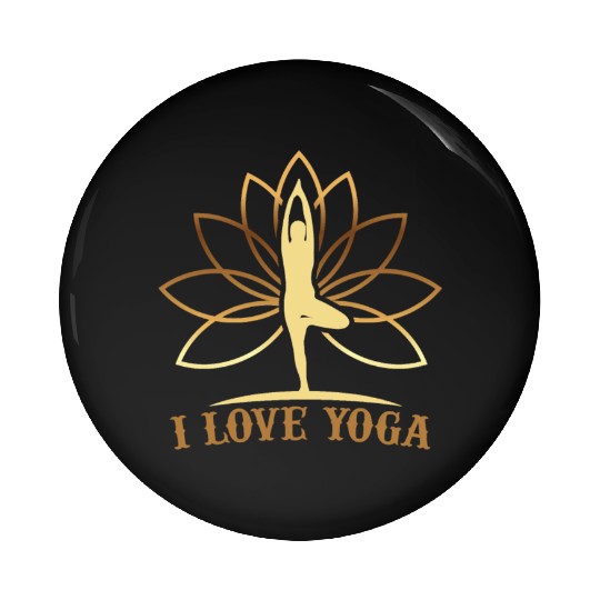 I Love Yoga Pin Buttons