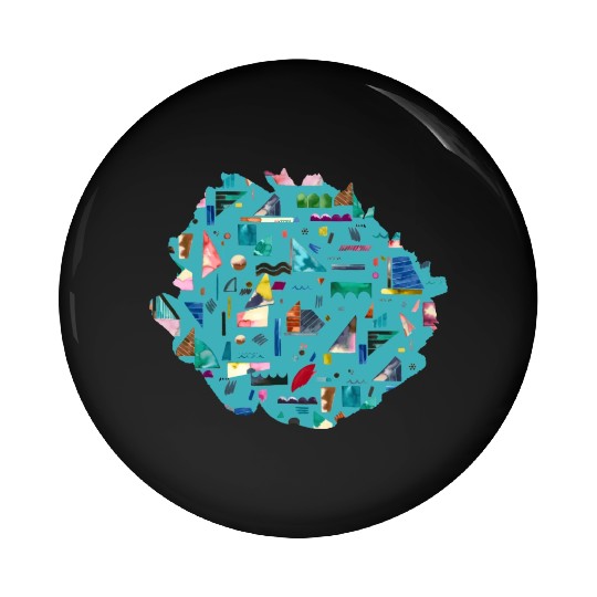 Sailing Boats Multi Blue Pin Buttons