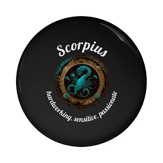 Scorpius Zodiac Sign Scorpio Astronomy Pin Buttons