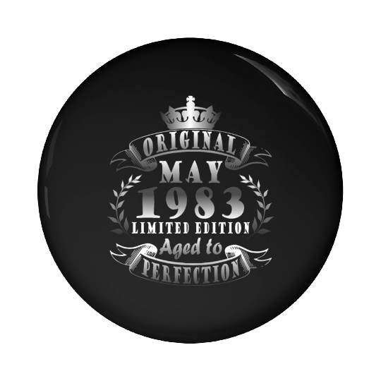 May vintage 1983 original 40th birthday gift Pin Buttons