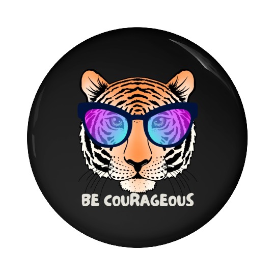 Be Courageous like a Lion Pin Buttons