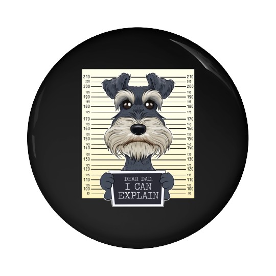 Miniature Schnauzer Dad I Miniature Schnauzer Pin Buttons