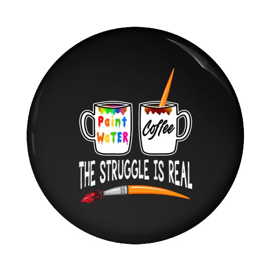 Funny Art Teacher Painter Artist Paint Mug Coffee Pin Buttons