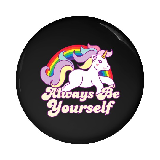 LGBT CSD Be Yourself Gay Lesbian Pride Unicorn Pin Buttons