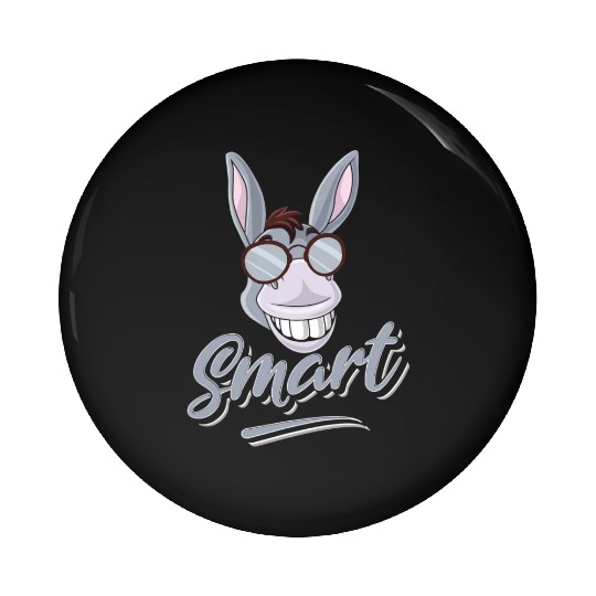 Smart Donkey Zookeeper Animal Lover Farmer Pin Buttons