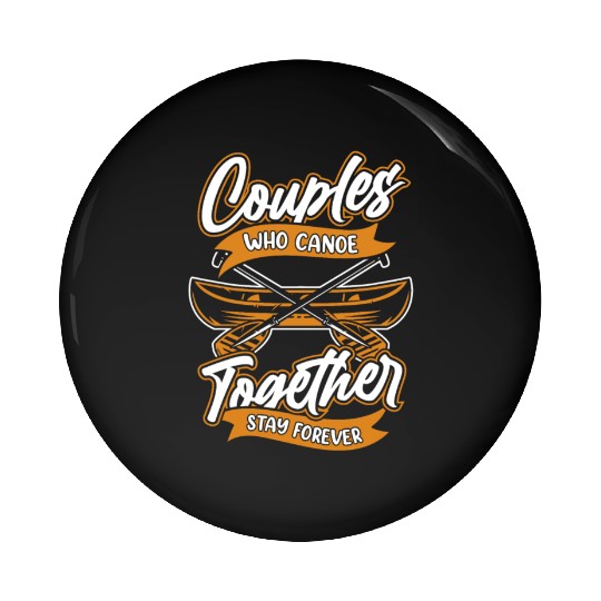 Canoe Canoeing Canoeist Couple Pin Buttons