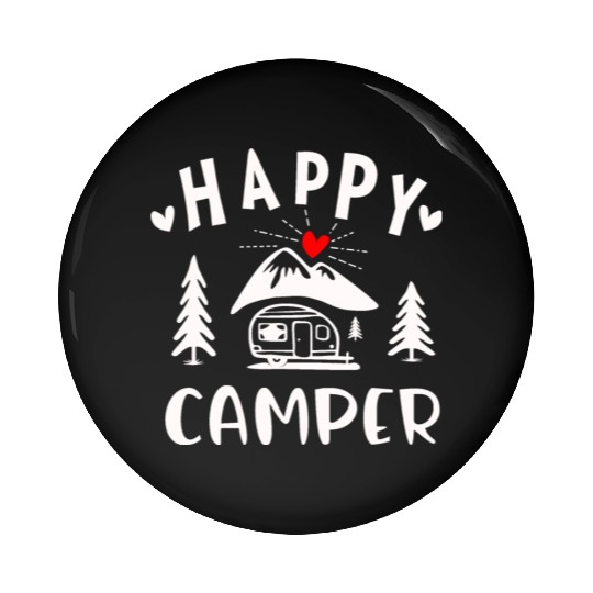 Happy Camper, Camping Pin Buttons For Women Men Kids