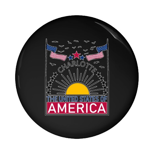 Welcome to Charlotte, Welcome to North Carolina Pin Buttons