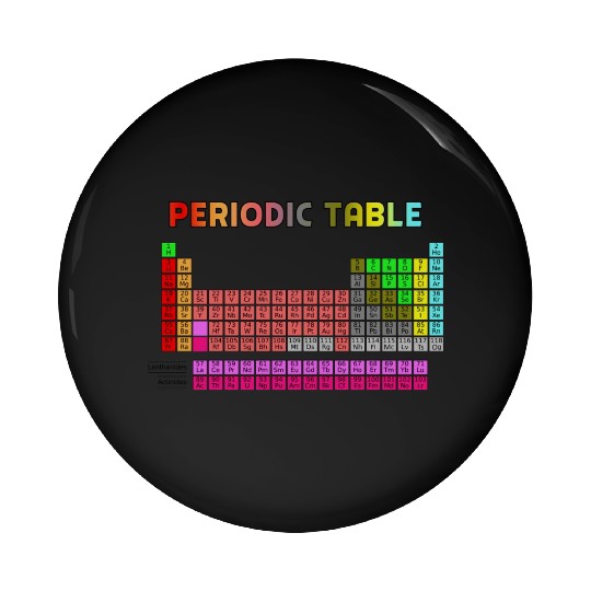 Periodic Table Pin Buttons, Science, Chemistry, Nerdy