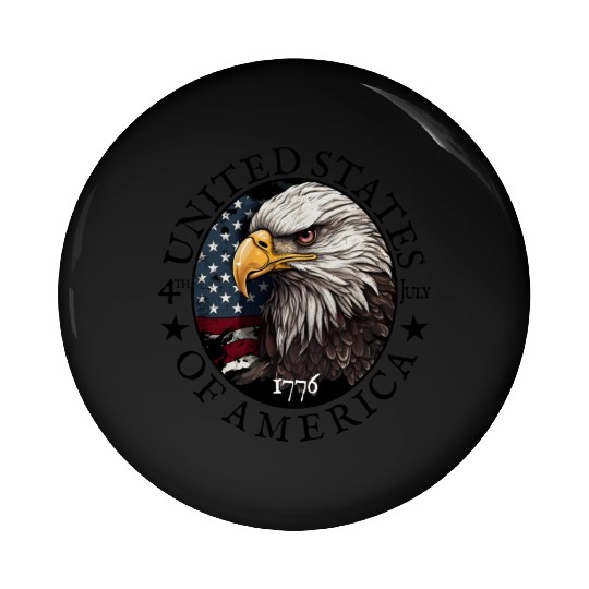 Proud American Independence Day Freedom Pin Buttons