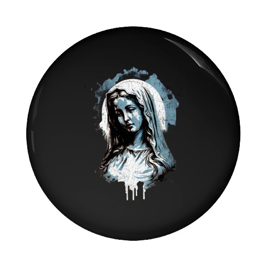Vintage Virgin Mary - Distressed Design Pin Buttons