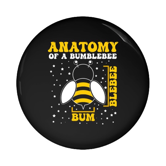 Anatomy of a Bumblebee Bee Lover Gift Pin Buttons