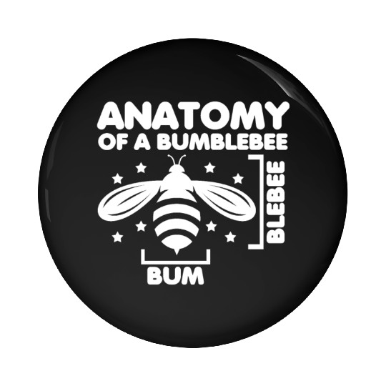Anatomy of a Bumblebee Bee Lover Gift Pin Buttons