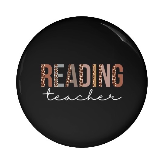 Reading Teacher Leopard Appreciation For Women For Pin Buttons