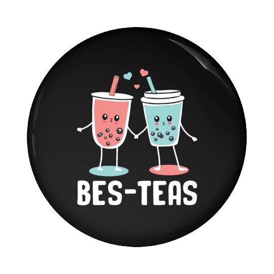 Bes Teas Bubble Tea Lover Boba Tea Drinker Korean Pin Buttons