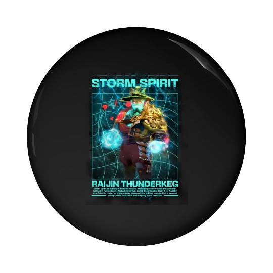 Raijin Thunderkeg - Storm Spirit Pin Buttons