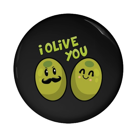 Green Olives Valentine Olive You Pin Buttons