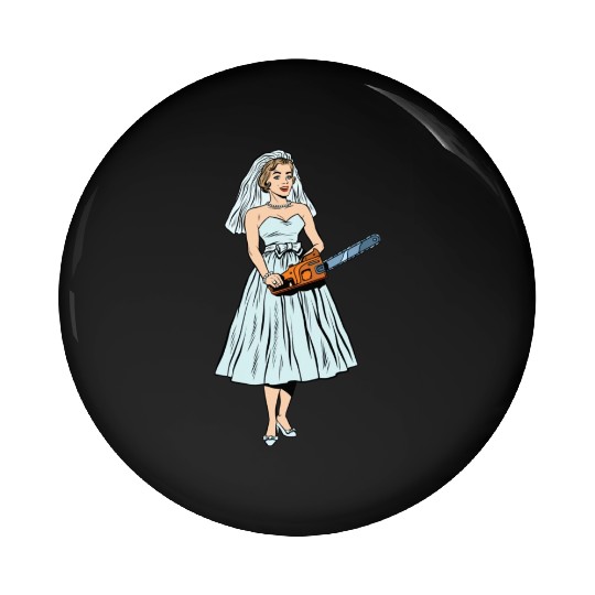 Chainsaw Bride Chainsaw Vintage Pin Buttons