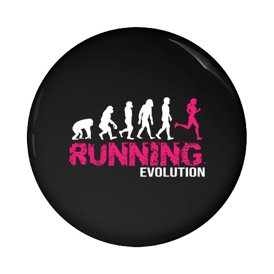 Evolution Of Running Girls Runners Gift Pin Buttons