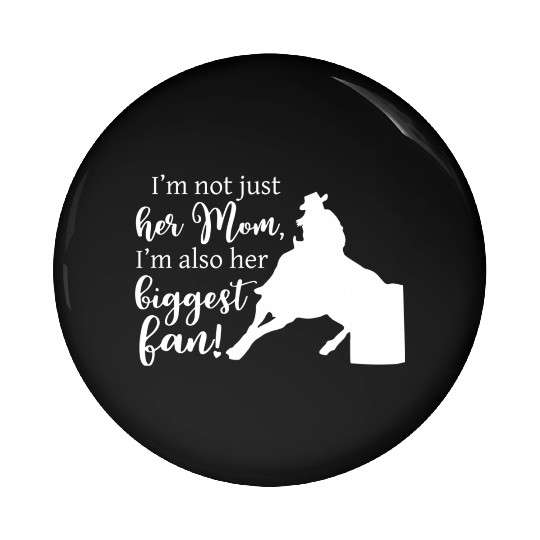 Mom Barrel Racing Horse Riding Racer Back Print Pin Buttons