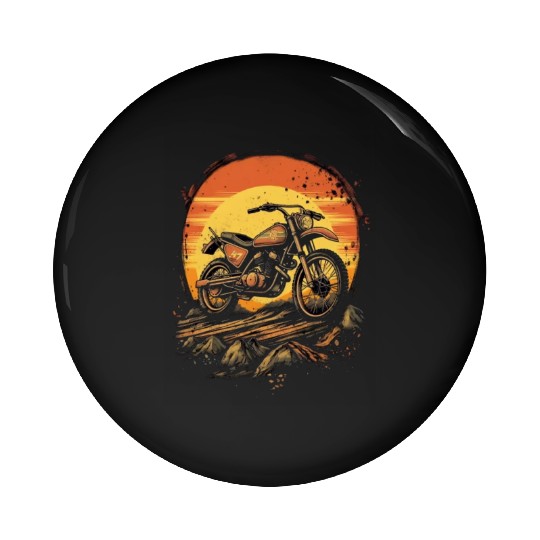 Dirt Bike Motorcycle Motorbike MX Biker Retro Pin Buttons