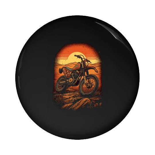 Dirt Bike Motorcycle Motorbike MX Biker Retro Pin Buttons