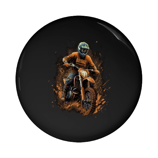 Dirt Bike Biker Motorcycle Mud Offroad Riding Pin Buttons
