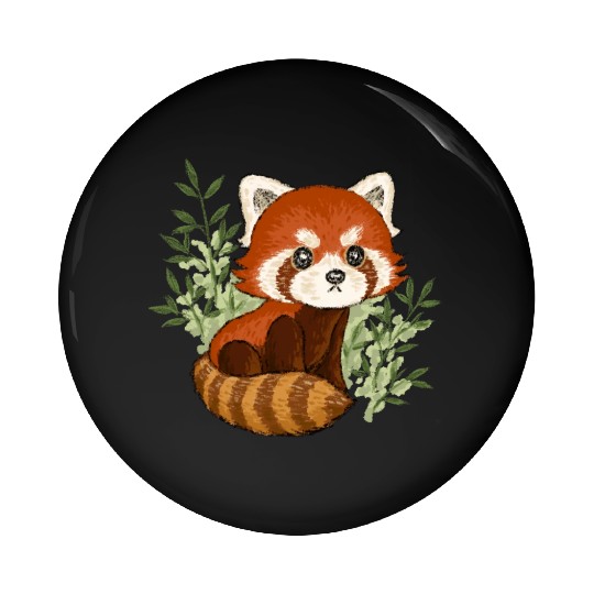 Red Panda In Nature Pin Buttons