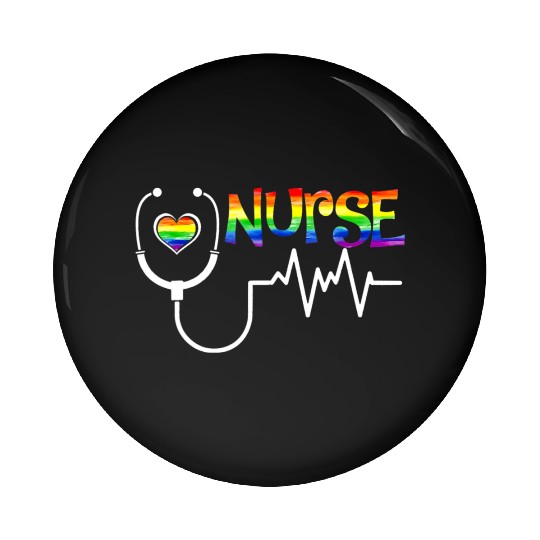 LGBT Nurse Rainbow Flag LGBT Gay Lesbian Bi Pride Pin Buttons