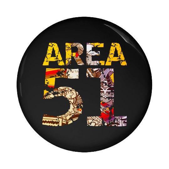 Area 51 UFO Design Pin Buttons