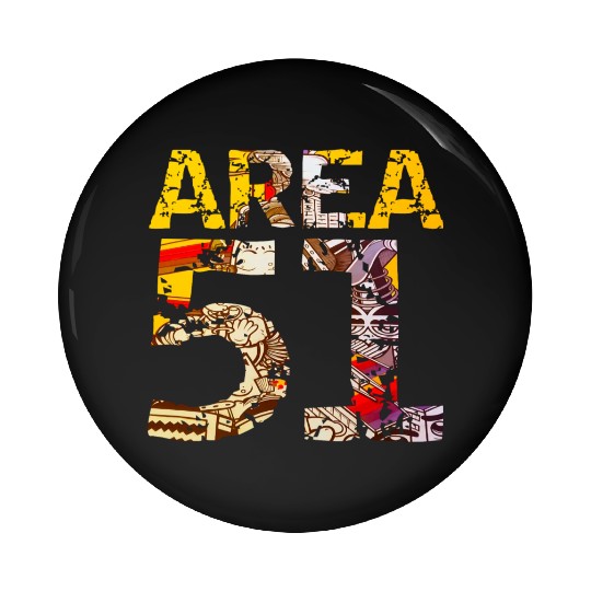 Area 51 UFO Design Pin Buttons